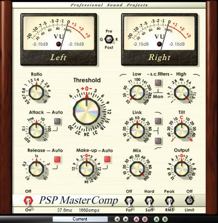 The MasterComp has an intuitive and handsome GUI.