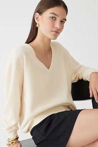 J.Crew Cashmere relaxed V-neck sweater