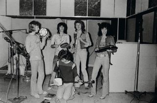 The Rolling Stones with Japanese old instruments at Dynamic Studios, Kingston, Jamaica, 9th December 1973