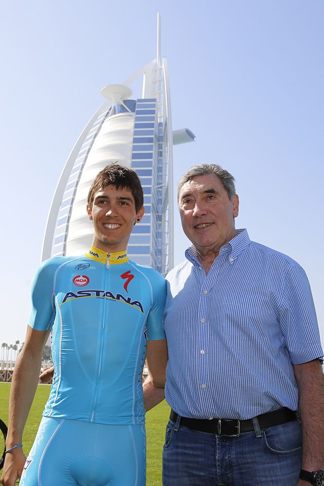 Diego Rosa and Eddy Merckx