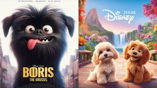 Ai generated Pixar inspired pet posters