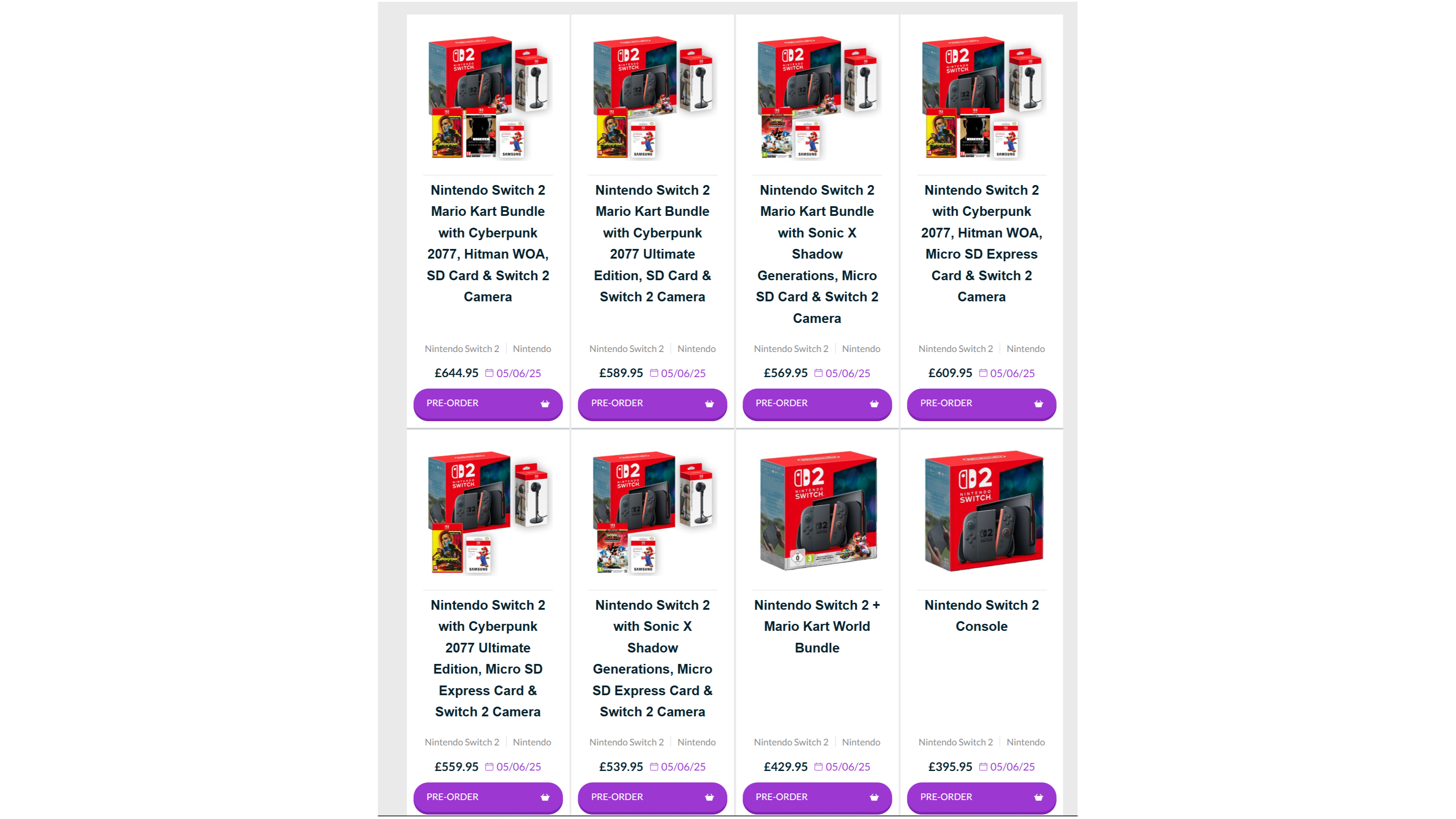 The Game Collection Switch 2 pre-orders