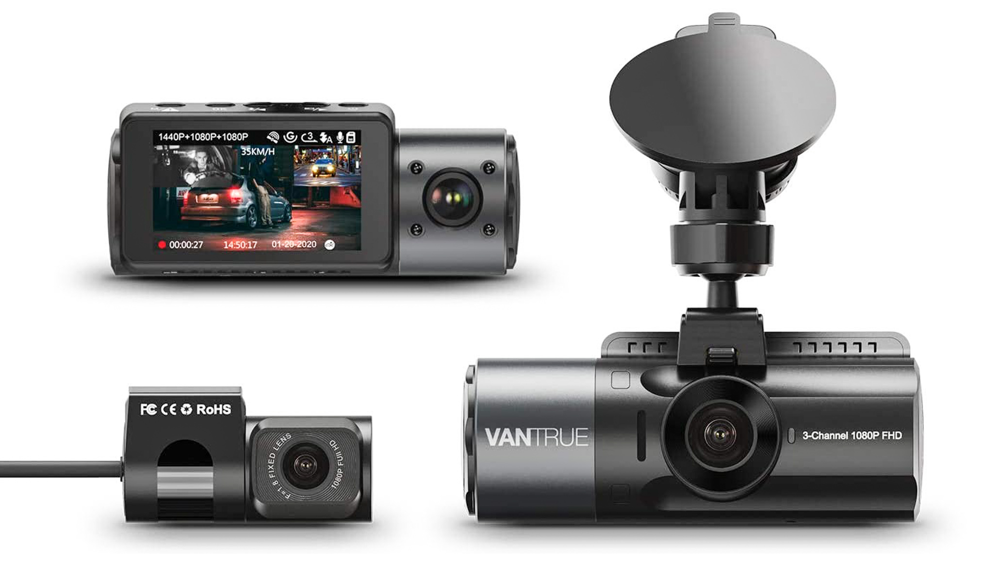 Vantrue N4, one of the best Uber dash cams