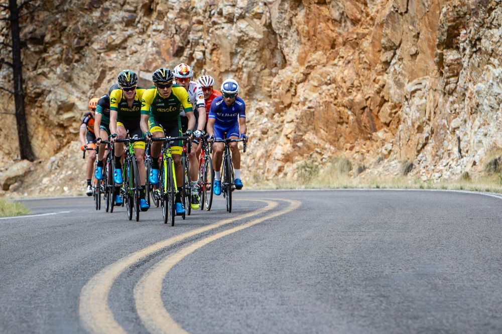 Aevolo on the front during stage 5 at Tour of the Gila.