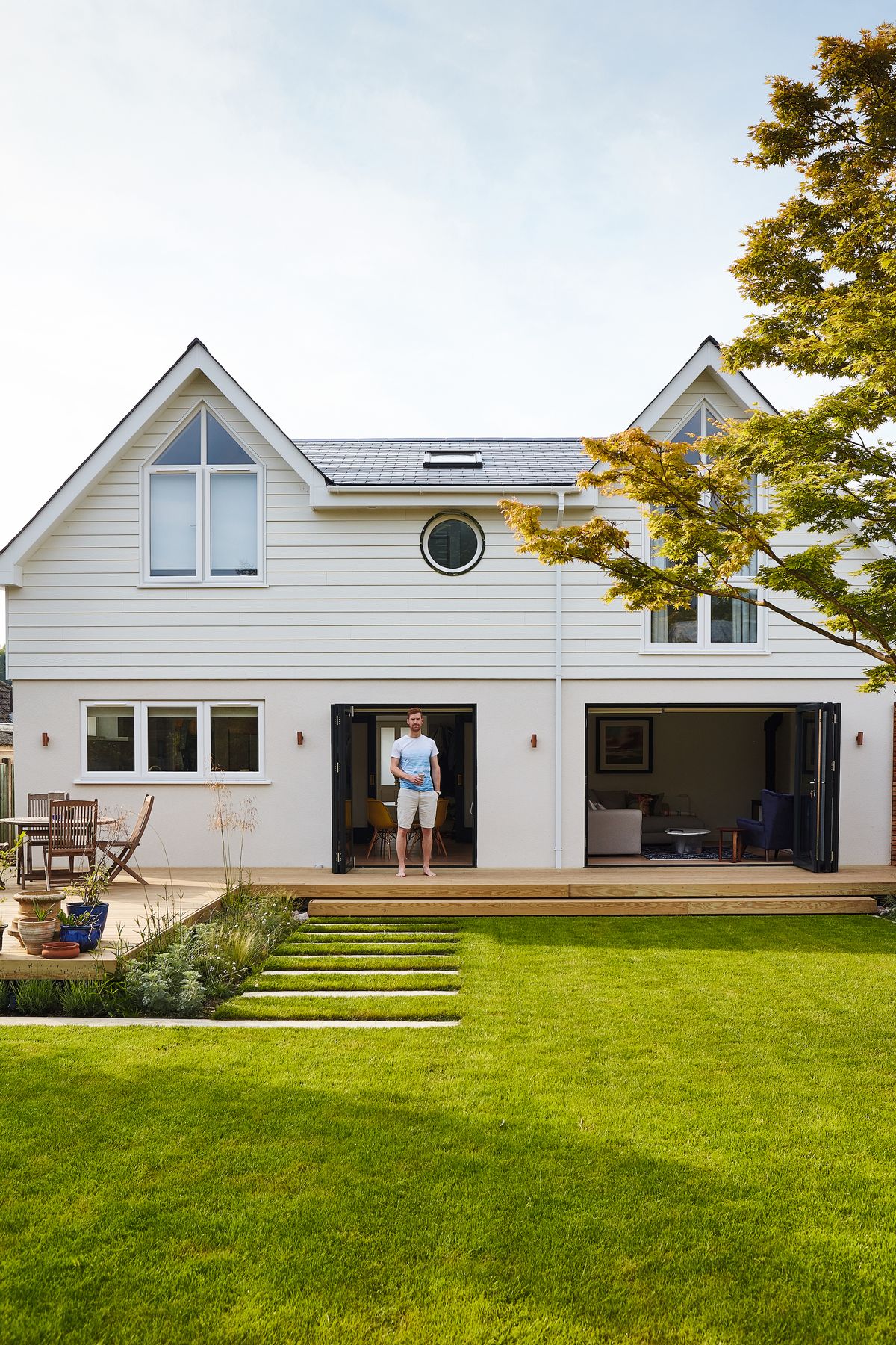 white clad loft bungalow extension
