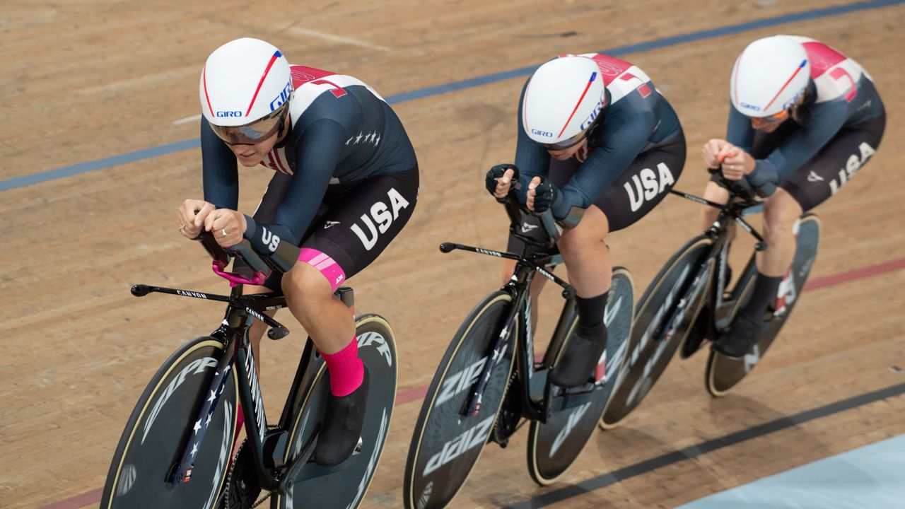 Team USA&#039;s team pursuit squad