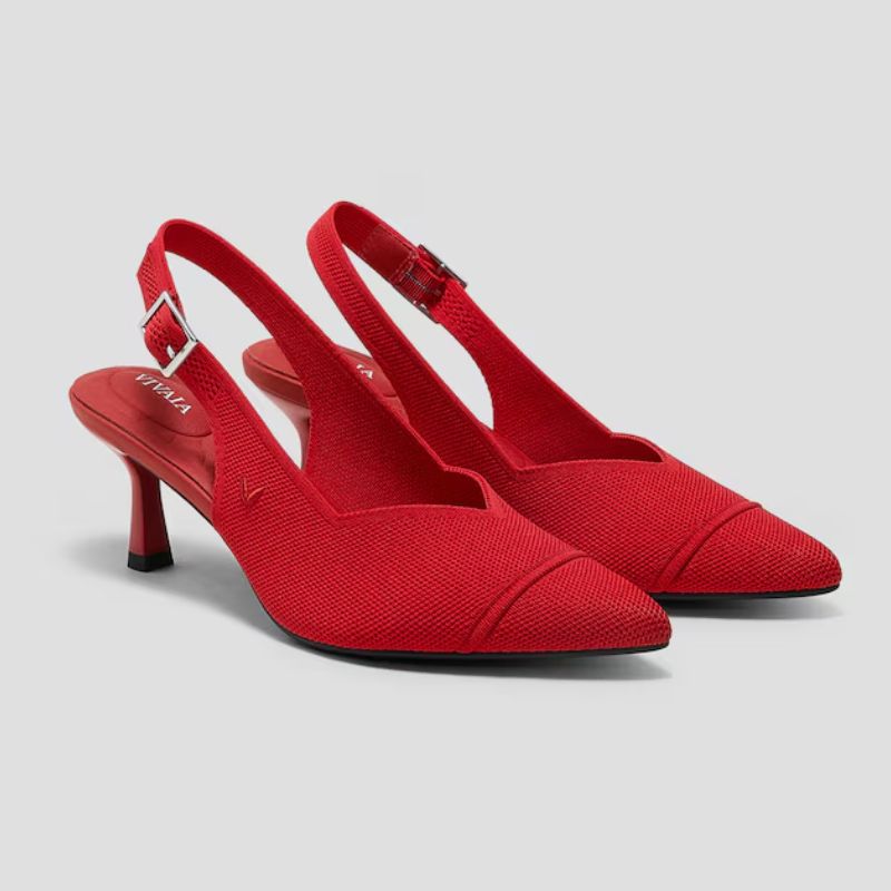 red sling backs