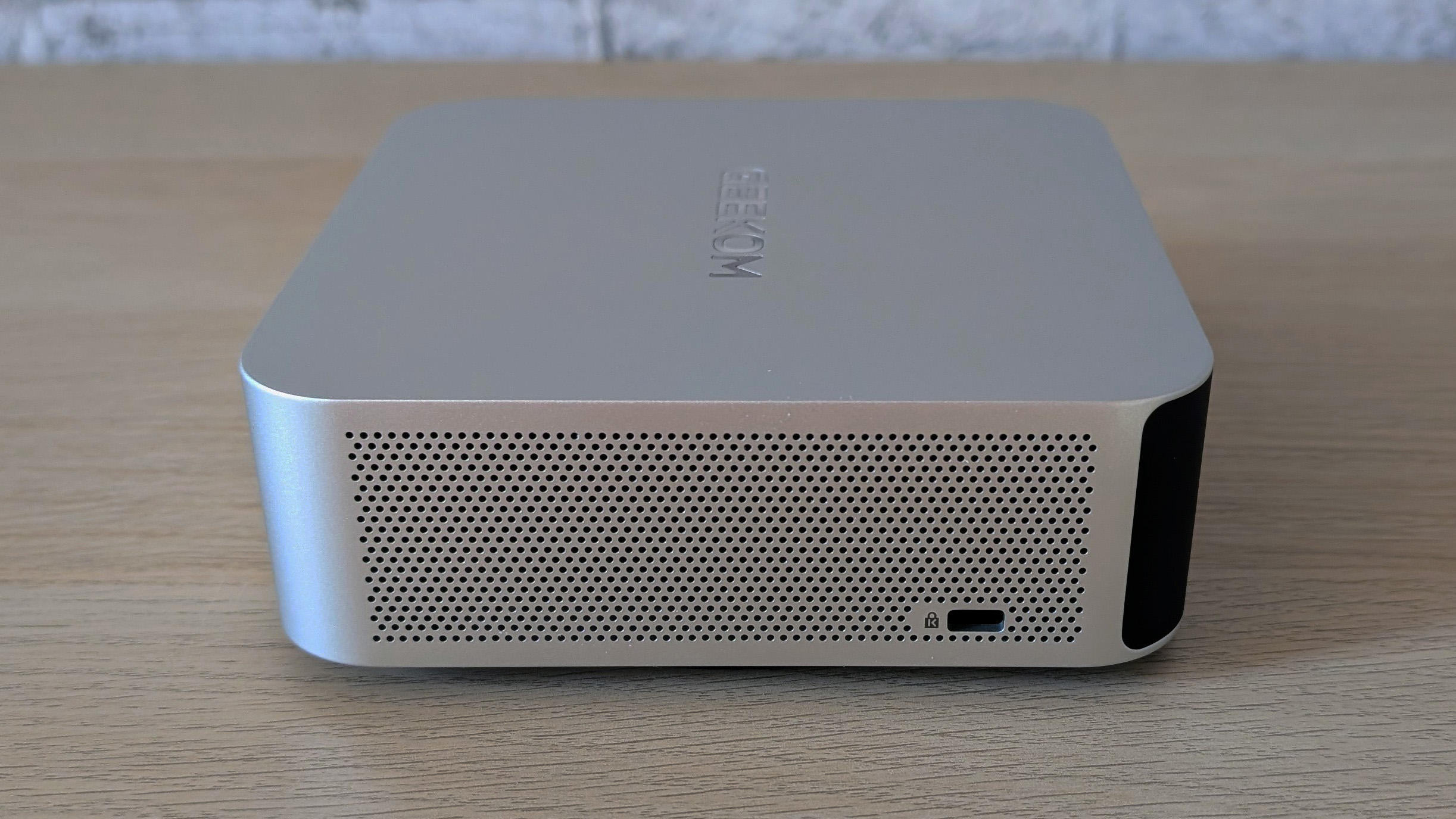 The Geekom A7 Max on a desk