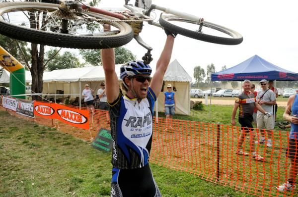Ben Mather was pretty pumped after winning the elite men's Australian marathon title.