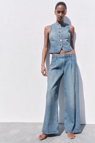 High Rise Z1975 Darted Wide Leg Jeans