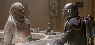 Mando in the first episode of Season 2 of The Mandalorian.