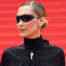 Bella Hadid used a waist cut-out to spice up her all-black outfit at the Cannes Film Festival