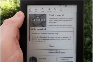 How to get a refund for a Kindle book purchase from your Kindle device