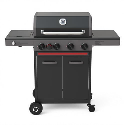 4 Burner Propane Gas Grill With Infrared Side Burner
