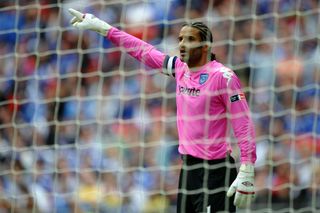 David James in action for Portsmouth against Chelsea in the FA Cup final in May 2010.