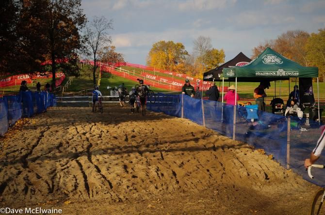 Organizers brought in truckloads of sand to make a 100 foot long sand pit