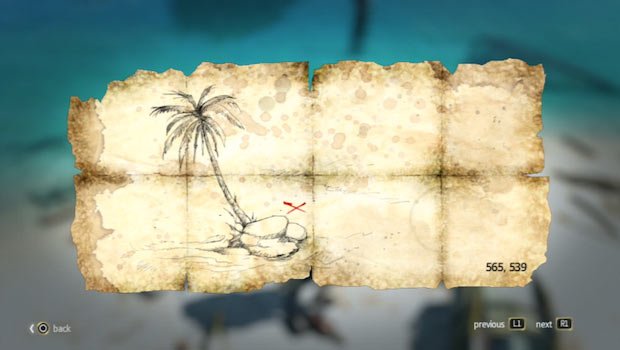 Black Flag Buried Treasure No. 11 map