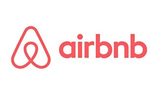Airbnb logo - stylised A symbol and title in pink