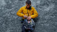 Climbers wearing The North Face FUTURELIGHT Summit Series Papsura Jackets