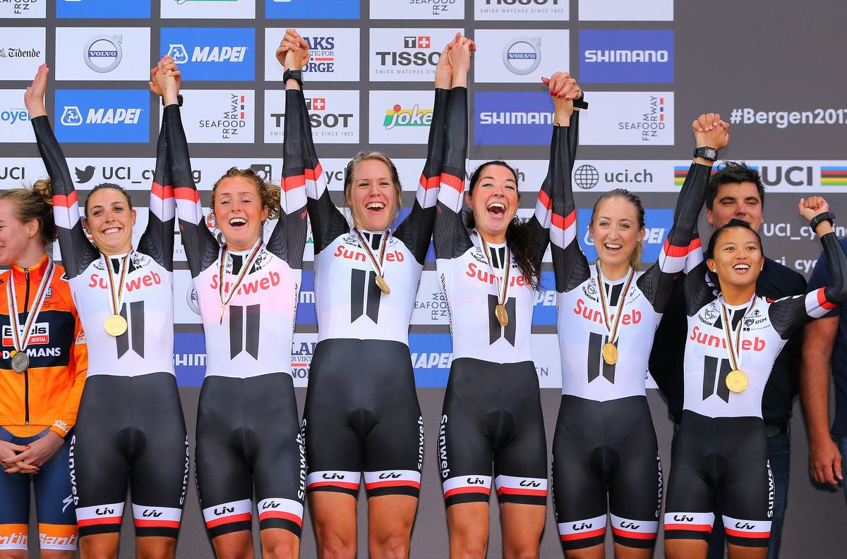 No hiding the excitement of the Sunweb team