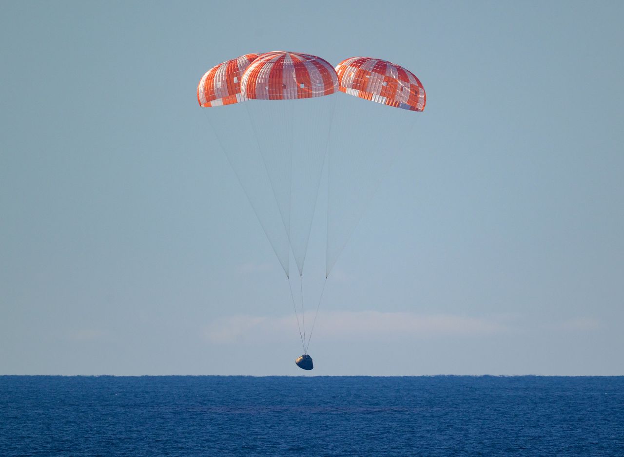 NASA's Artemis 2 mission about to splash down in the Pacific Ocean.