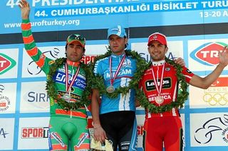 Alessandro Petacchi, here in the Tour of Turkey, likey to lose key wins