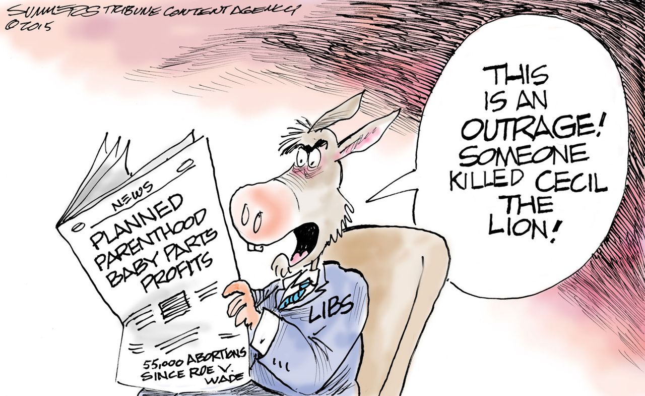 Editorial cartoon U.S. Planned Parenthood Videos