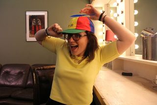 YouTube creative strategist Jessica Elvidge sporting the Noogler hat