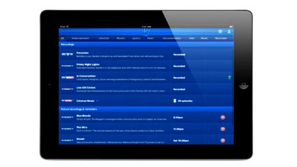 Sky's EPG on iPad