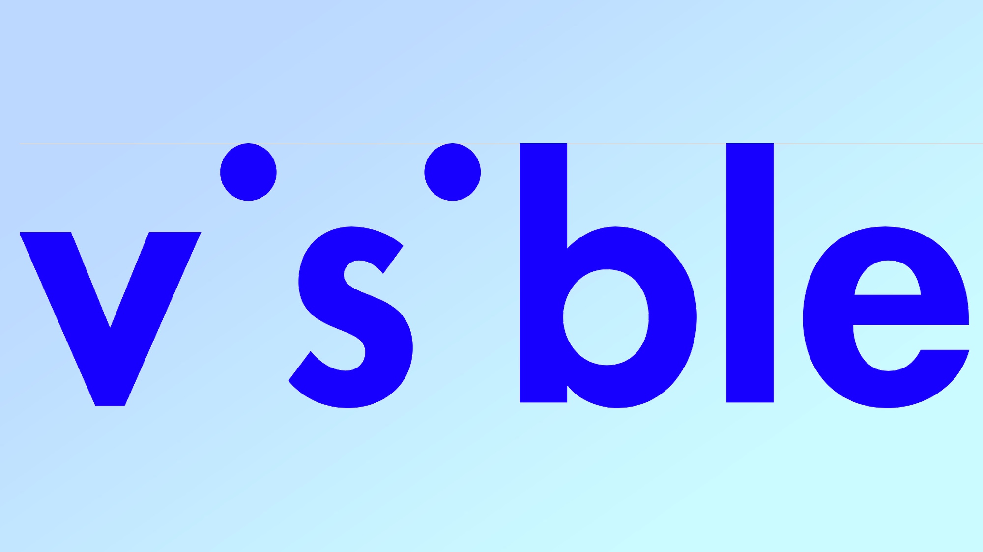 Visible logo on blue background