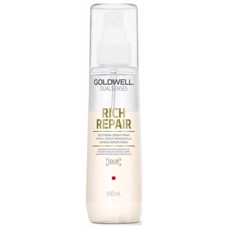 Goldwell Dualsenses Rich Repair Restoring Serum Spray for Dry to Severely Damaged Hair, With Heat Protection 150ml