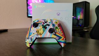 Image of the Xbox Design Lab "Pride" Wireless Controller.