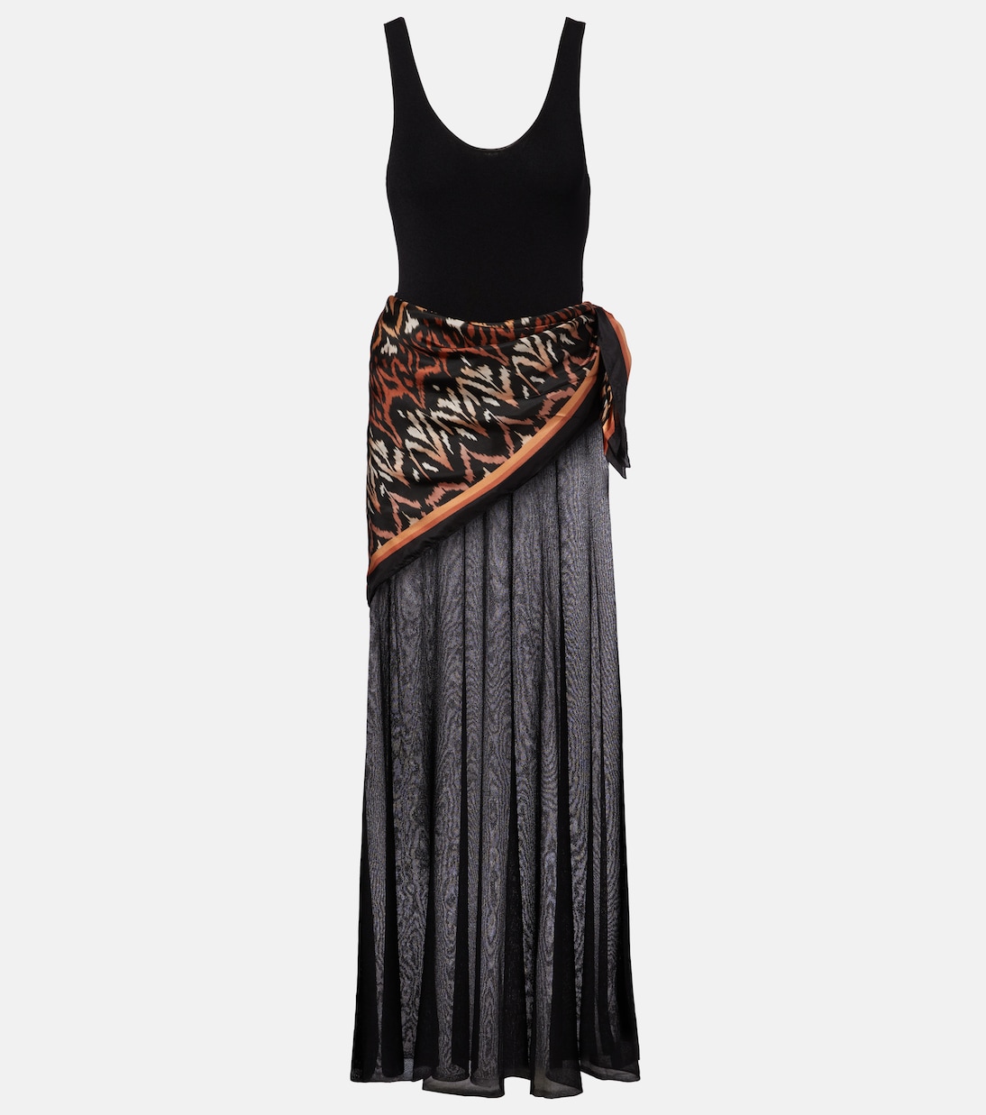 Aster Scarf-Detail Maxi Dress in Black - Zimmermann