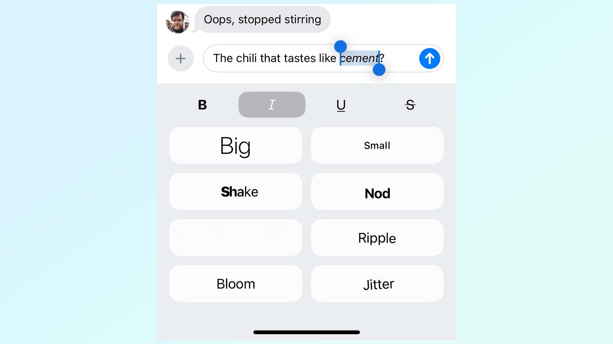 message formatting in iOS 18 messages