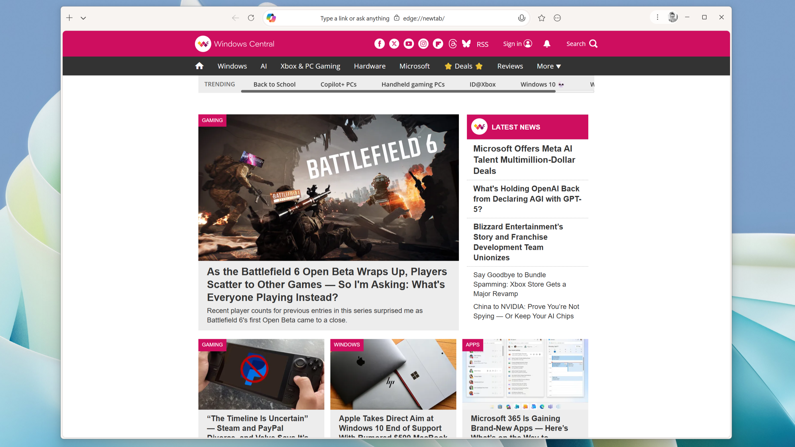 Microsoft Edge on Windows Central
