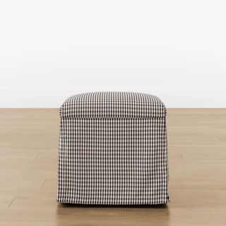 Latimer Ottoman Dark Brown Perennials Gingham