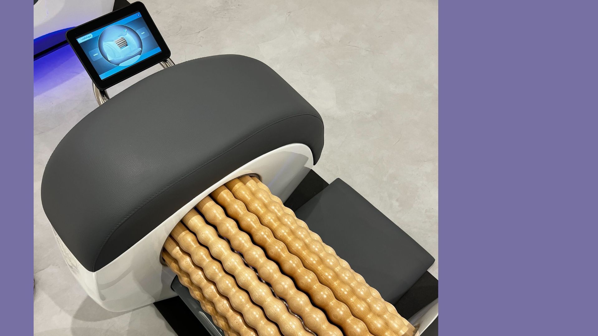 The body roller machine used for lymphatic drainage and muscle recovery