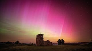 Pillars of Creation “Captured during the G5 geomagnetic storm in May 2024, the aurora is seen above Knowlton Henge in Dorset, UK” 