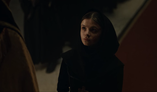 Emily Coates as Sister Iris in Cursed season finale