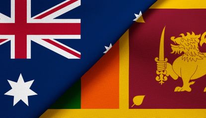 Flags of Australia and Sri Lanka