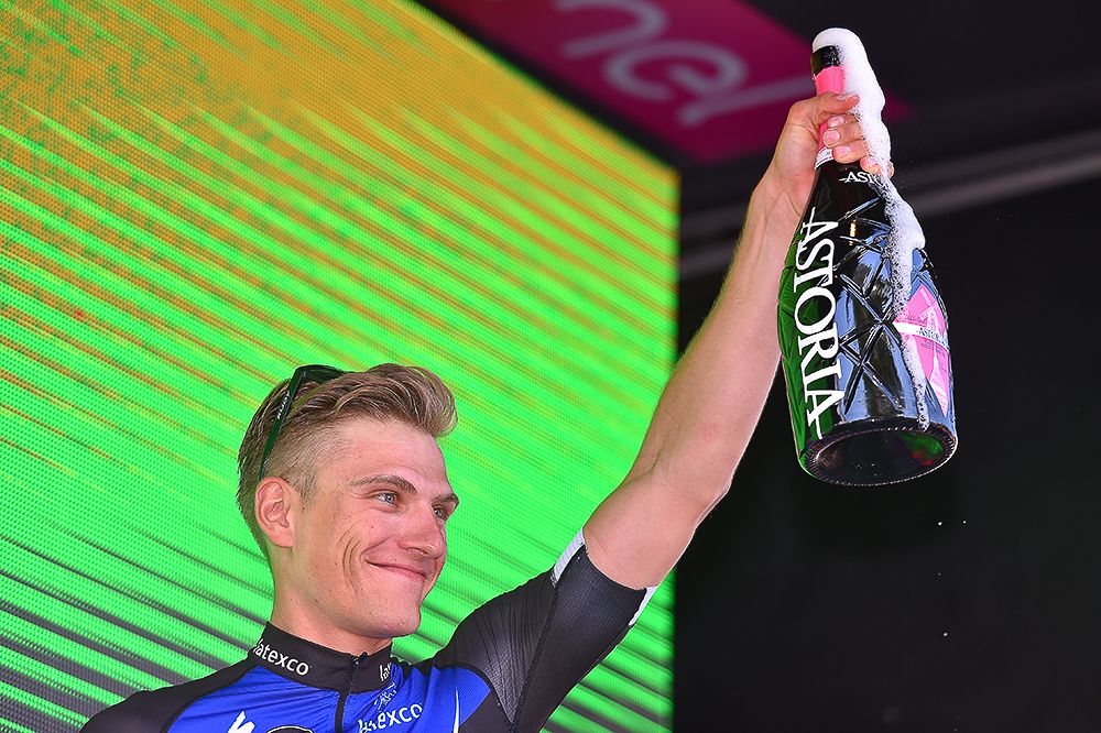 Marcel Kittel on the Giro's stage 3 podium