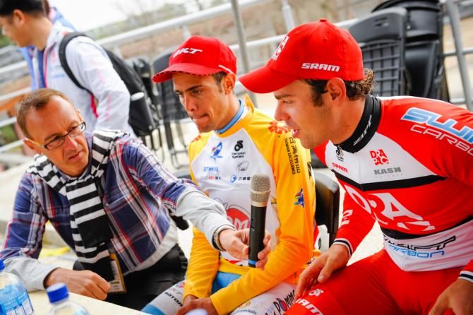 Jeff Quenet interviews the race leader and stage winner