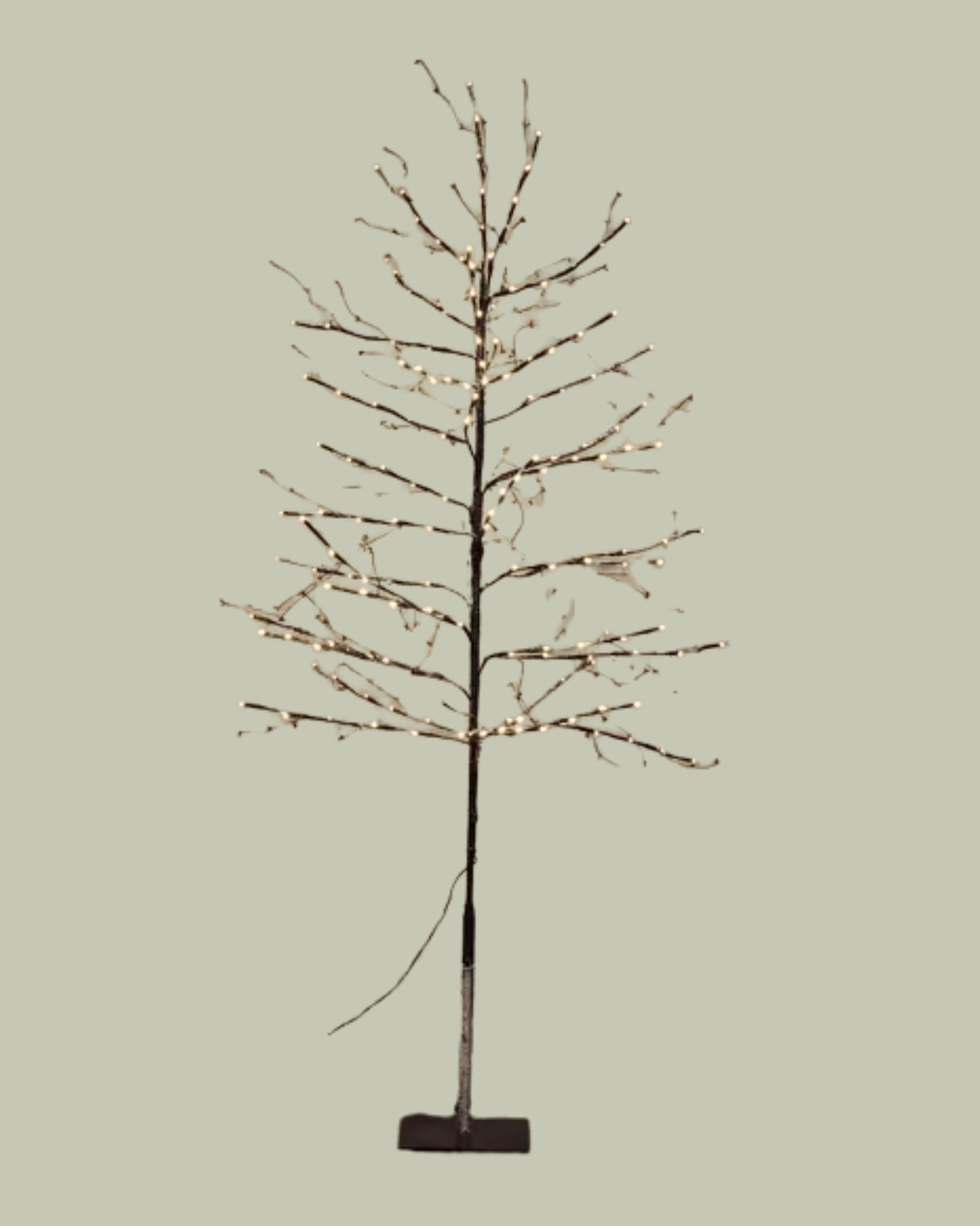 Atkin and Thyme, Wispy Pre-Lit Black Tree - 1.2m Tall