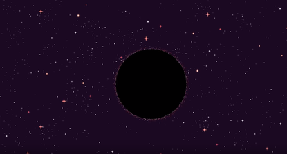 An animation still showing a black hole.