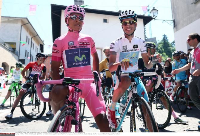 Nairo Quintana and Fabio Aru on the startline