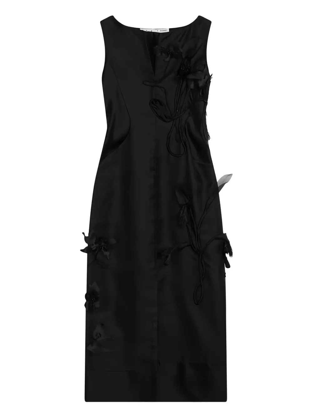 Mark Kenly Domino Tan Embroidered Midi Dress | 34