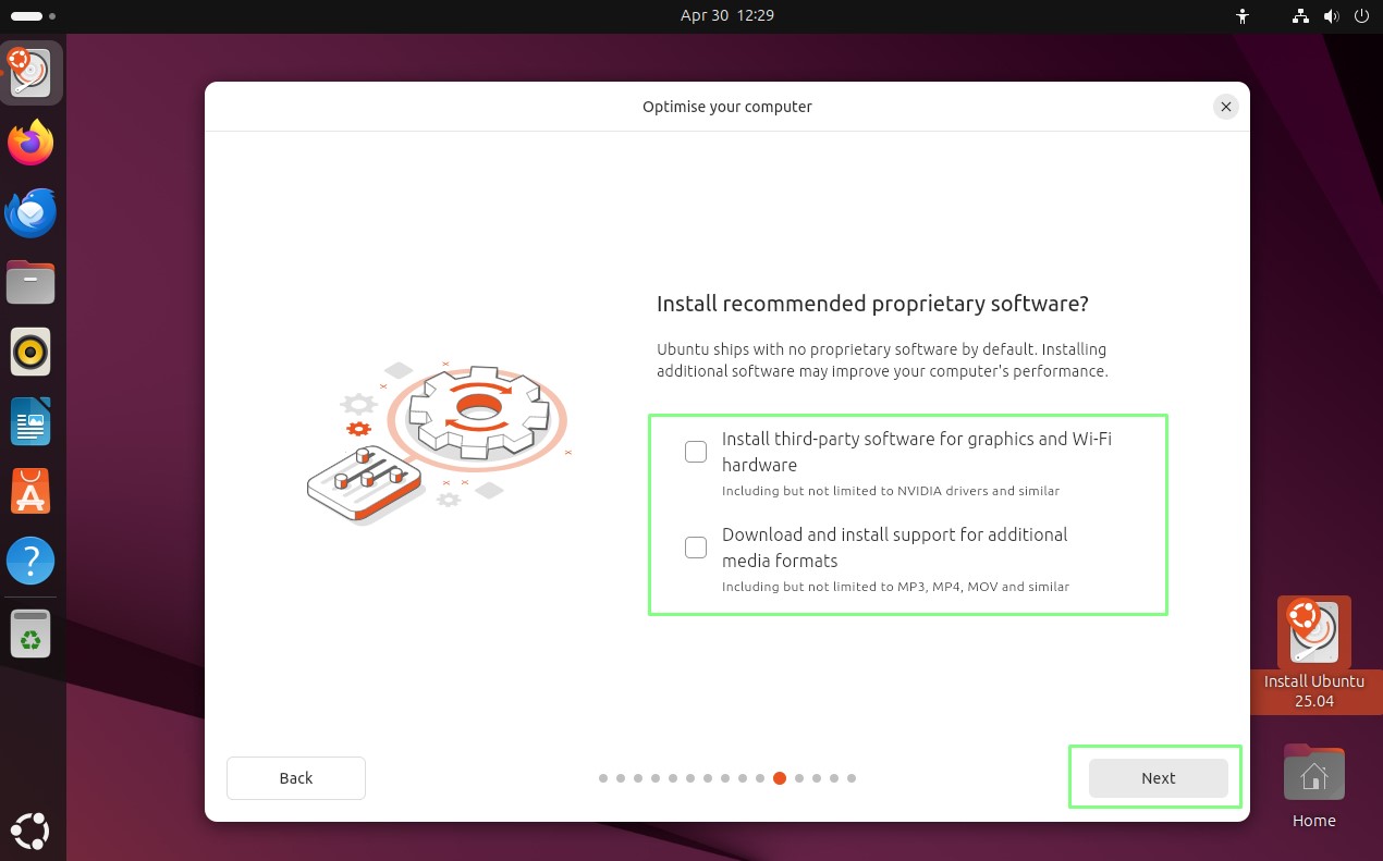 Ubuntu install screenshot