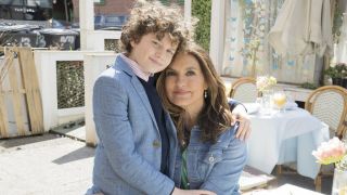 Ryan Buggle and Mariska Hargitay as Noah and Benson on Law and Order: SVU