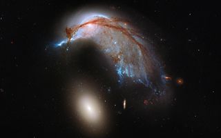 Arp 142 galaxy duo space wallpaper