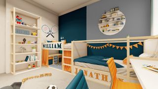 Ikea kura bed hacks personalized in a shared bedroom
